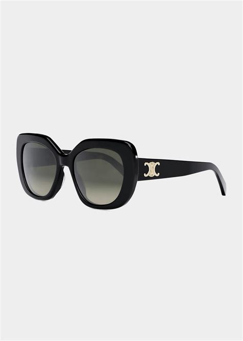 Celine Triomphe Acetate Butterfly Sunglasses.